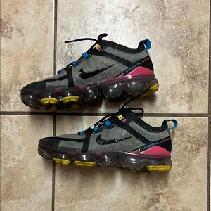Nike Black and Pink Sneakers with VaporMax Cushioning